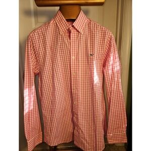 Vineyard Vines  Slim Fit Button-up  Long Sleeve Pink Check